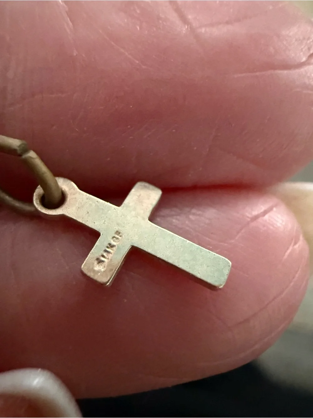 Petite 14k GF Gold Cross Pendant Vintage